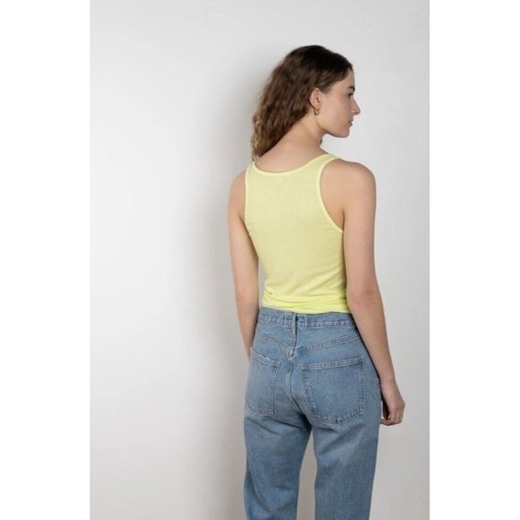 AGOLDE Karla Rib Tank Top in Parakeet - Picture 2 of 3